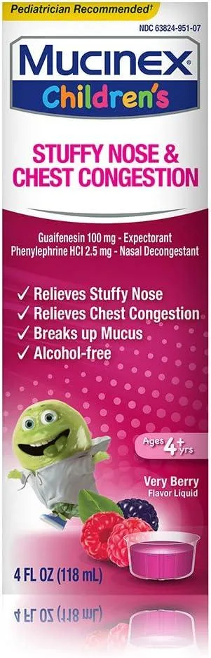 Mucinex Kids’ Stuffy Nose Relief: Berry-Flavored Comfort