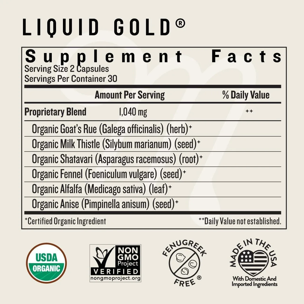 Legendairy Milk Liquid Gold: Organic Support for Breastfeeding