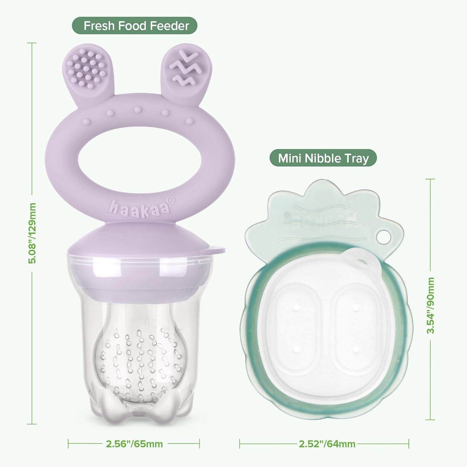 Haakaa Baby Feeder & Nibble Tray: Safe, Easy Self-Feeding