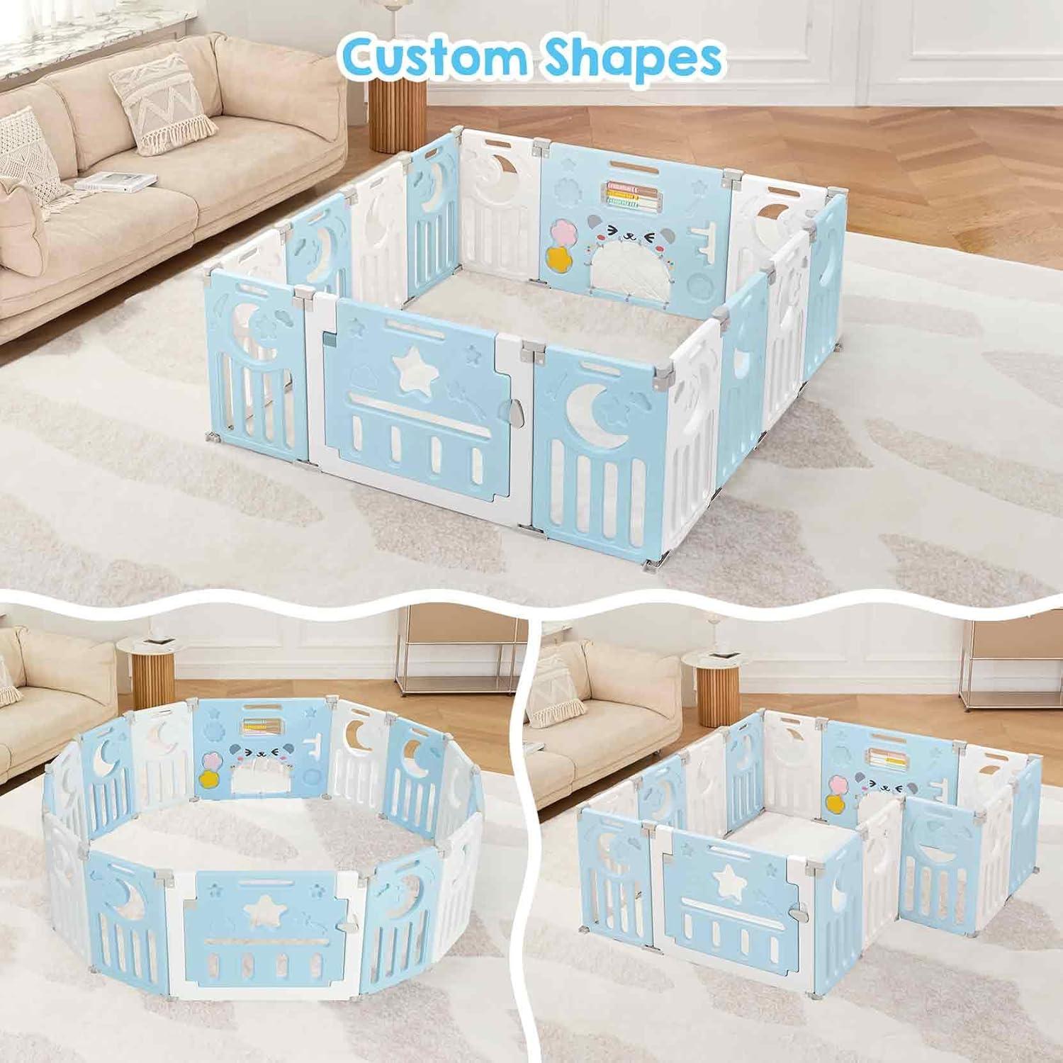 Dripex 14-Panel Baby Playpen: Safe, Fun & Adjustable Space