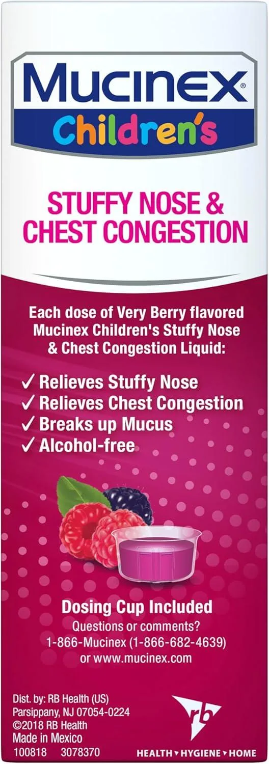 Mucinex Kids’ Stuffy Nose Relief: Berry-Flavored Comfort