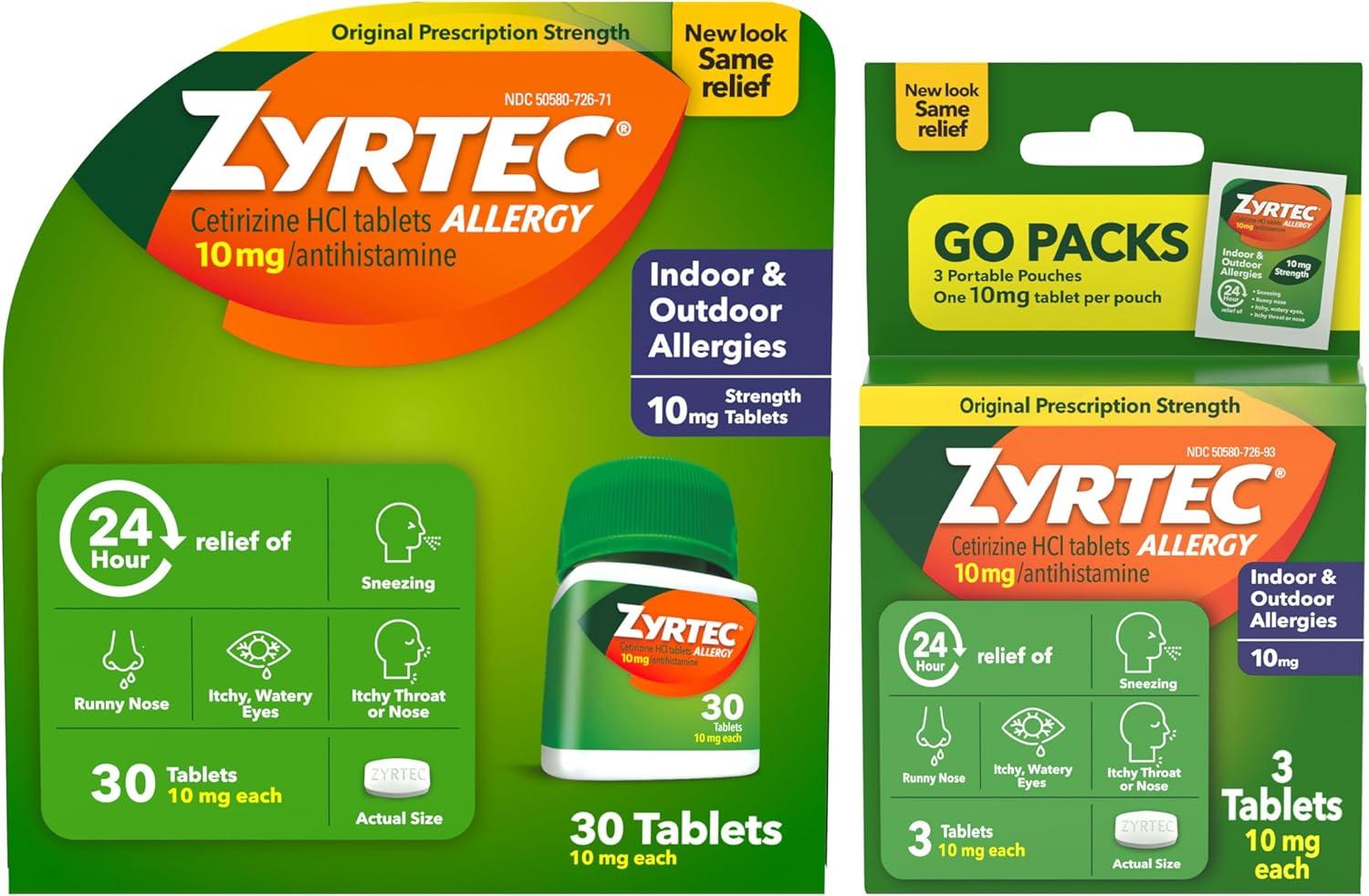Zyrtec 24 Hour Allergy Relief: Effective, On-the-Go Comfort