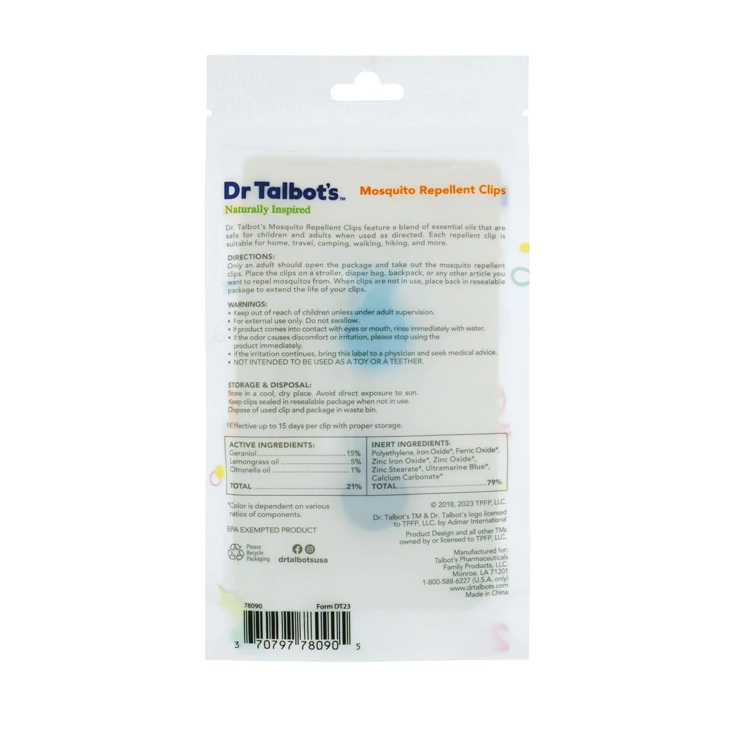 Dr. Talbot’s Baby Clips: Natural Protection with Essential Oils