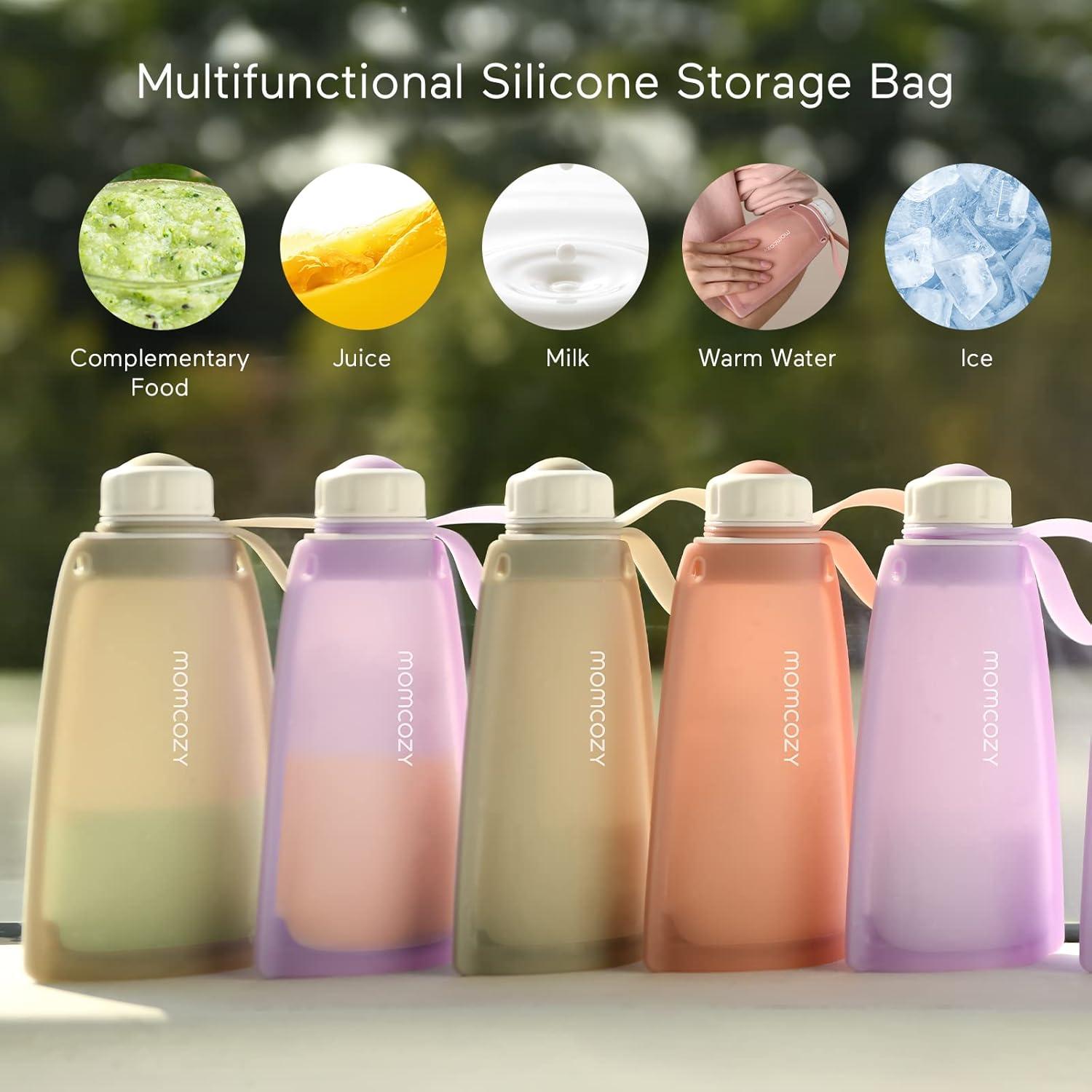 Momcozy Reusable Silicone Breastmilk Bags: Leakproof & Versatile Storage
